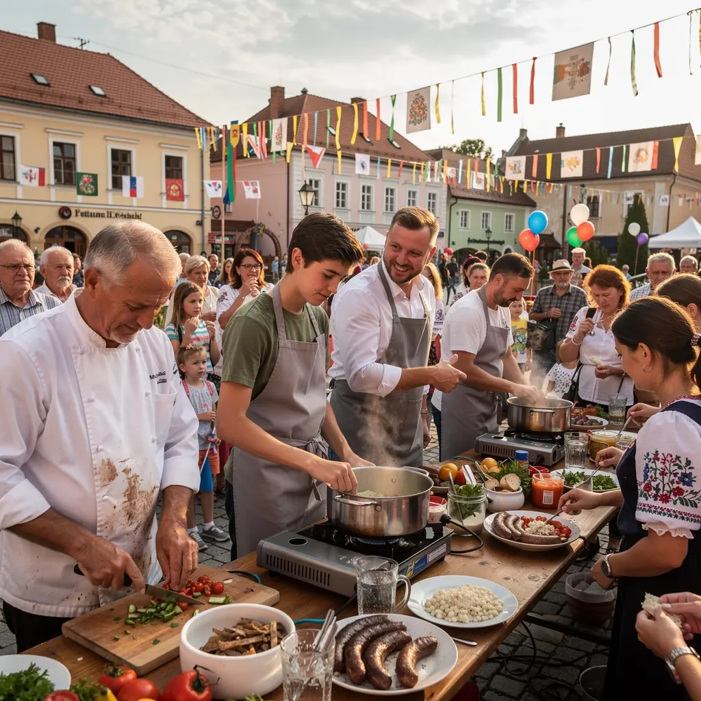 A close-up of colorful spices and herbs displayed at a local Slovak market.